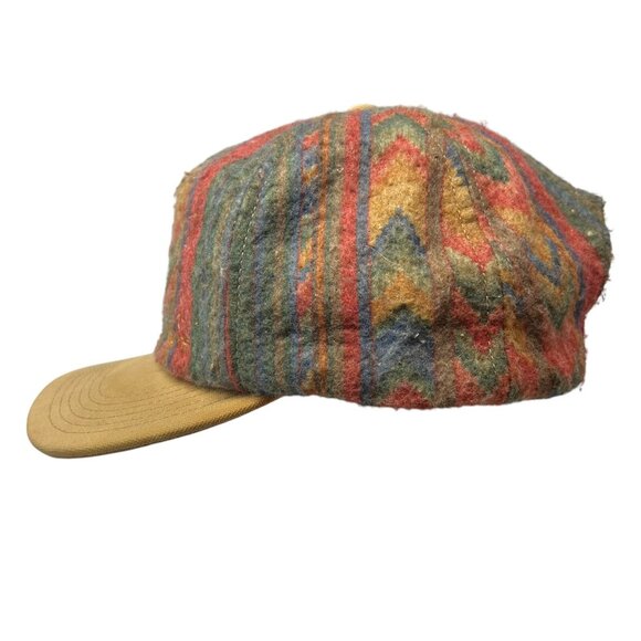 Carhartt Vintage Snapback Hat Cap Aztec Blanket USA Made 80's Distressed Retro - Picture 3 of 11